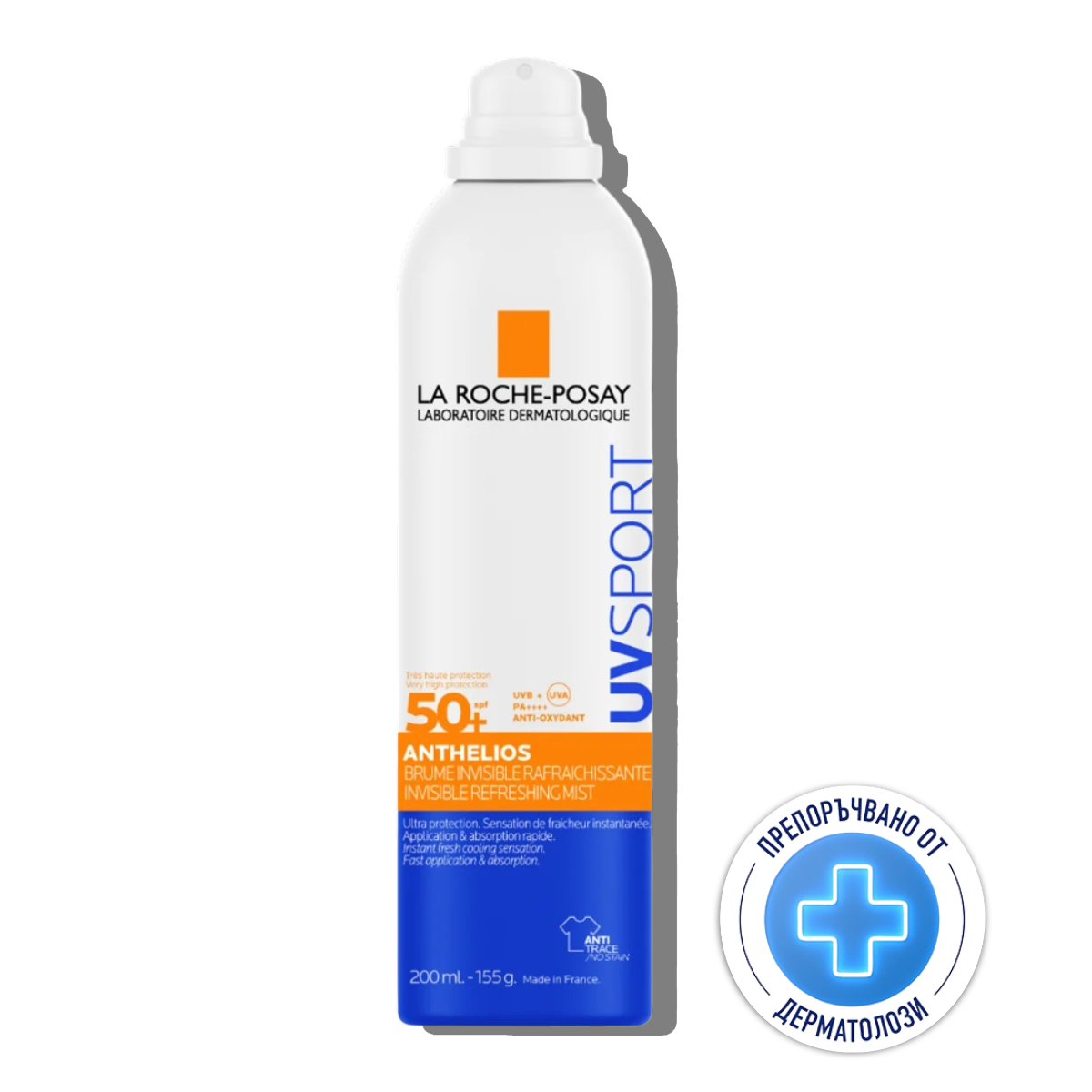 ANTHELIOS UVSPORT ЕВИДИМ ОСВЕЖАВАЩ СПРЕЙ ЗА ЗАЩИТА ОТ СЛЪНЦЕ С МНОГО ВИСОКА ЗАЩИТА SPF50+