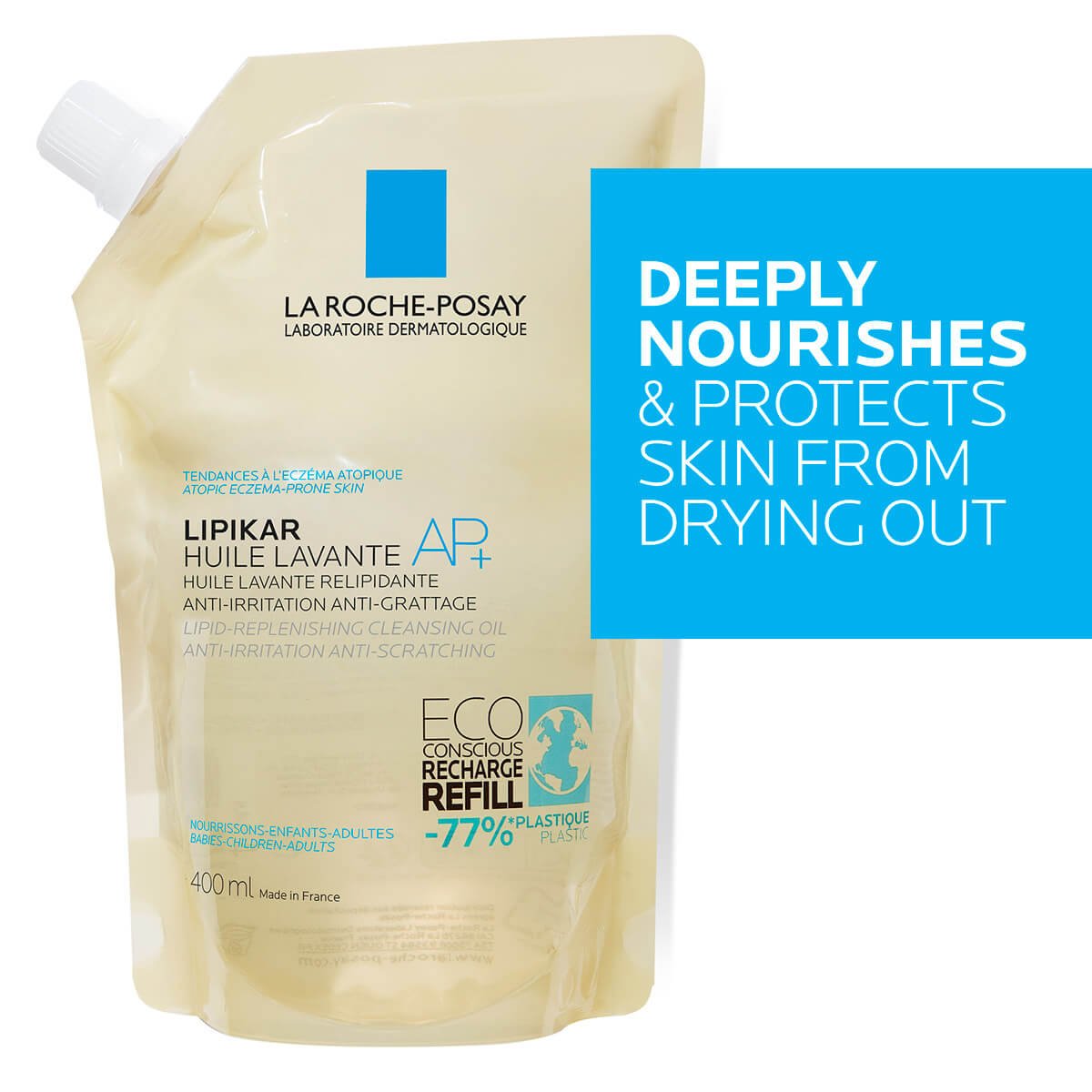 LaRochePosay-Product-Eczema-Lipikar-Eco-conscious-Refill-CleansingOilAP-400ml-3337875735759-Zoomed-FLS