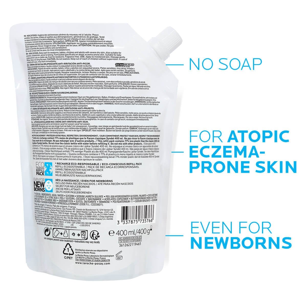 LaRochePosay-Product-Eczema-Lipikar-Eco-conscious-Refill-SyndetAP-400ml-3337875735766-Zoomed-BLS