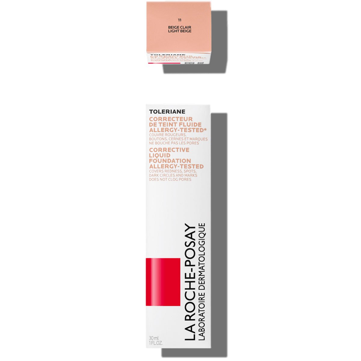 LaRochePosaySensitiveTolerianeMakeupCORRECTIVELIQUIDFOUNDATION11LightB